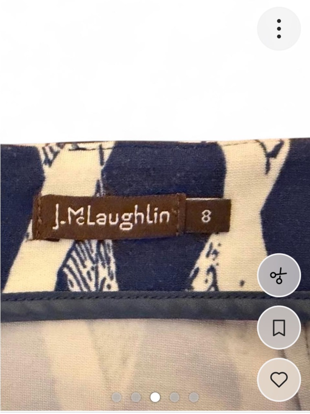 Resort Core Coastal Chic Casual Mini J.McLaughlin Skirt Sz 8 Bamboo Stretch Knit - Picture 4 of 6